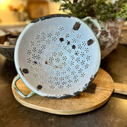 vintage French enamelware colander